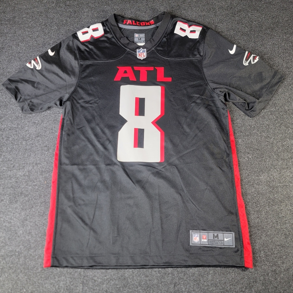 Nike Atlanta Falcons Kyle Pitts #8 Black Red White Football Jersey Men's Medium